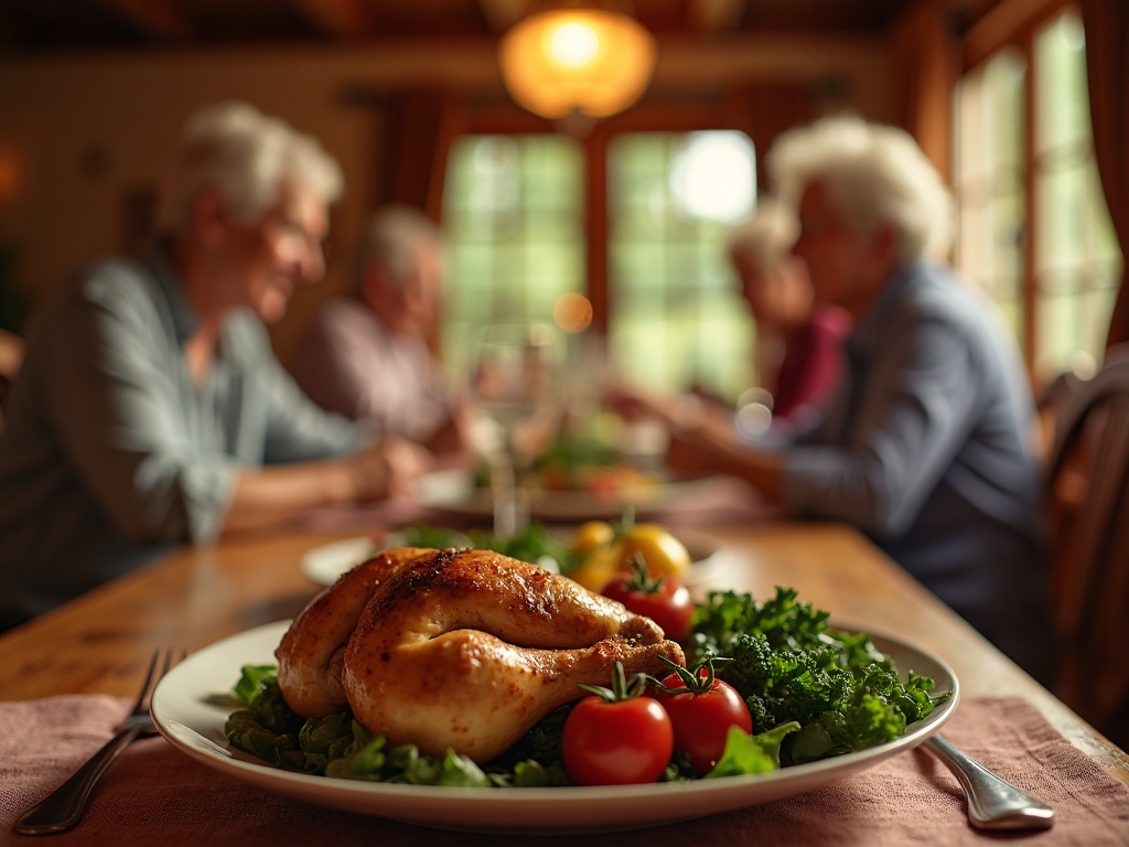 A homestyle dinner served in the Westwood Inn dining room